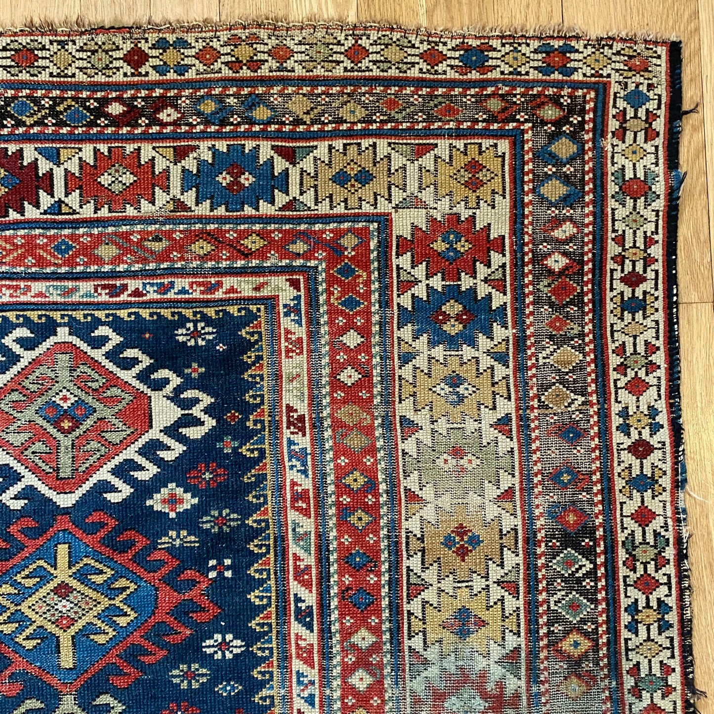 Caucasian Kuba Rug, 3' 5 x 5' Antique Blue