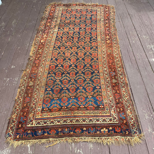 Vintage Rug, 3' 10 x 8' Blue