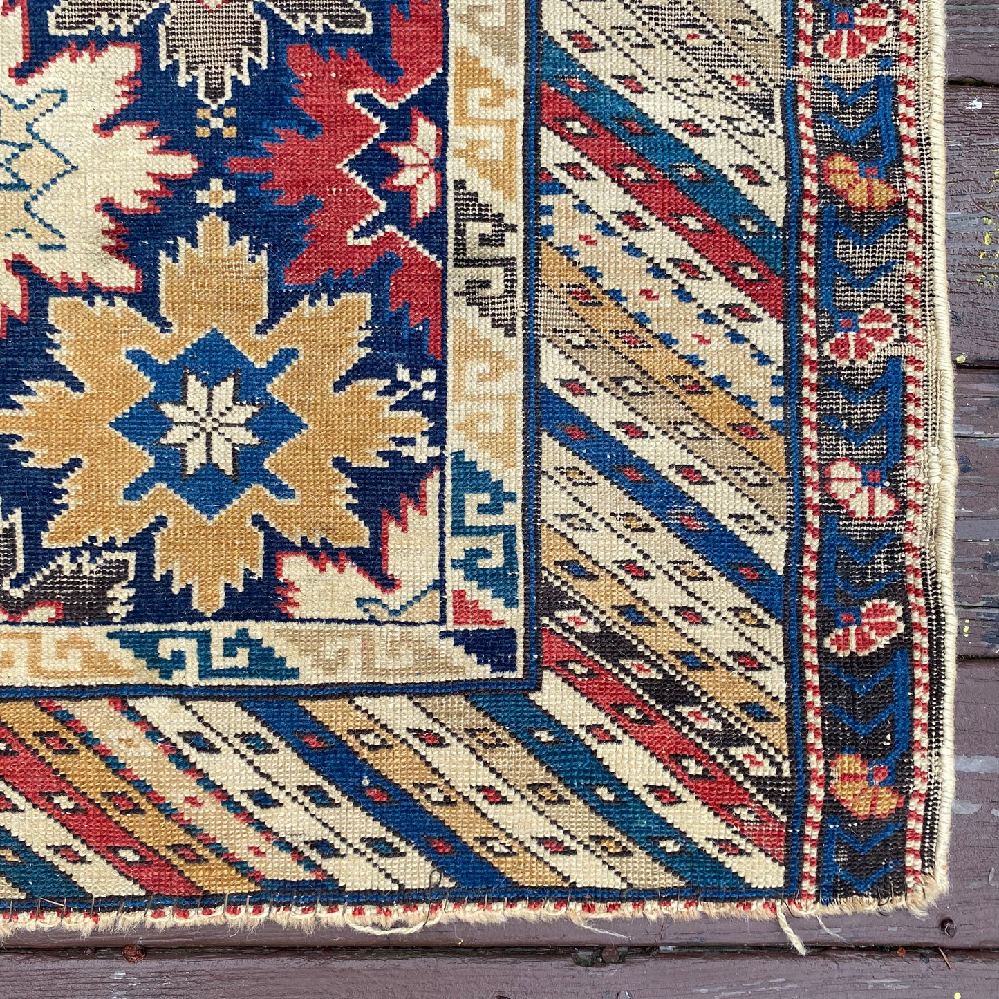 Antique Rug, 4' 1 x 7' 1 Blue