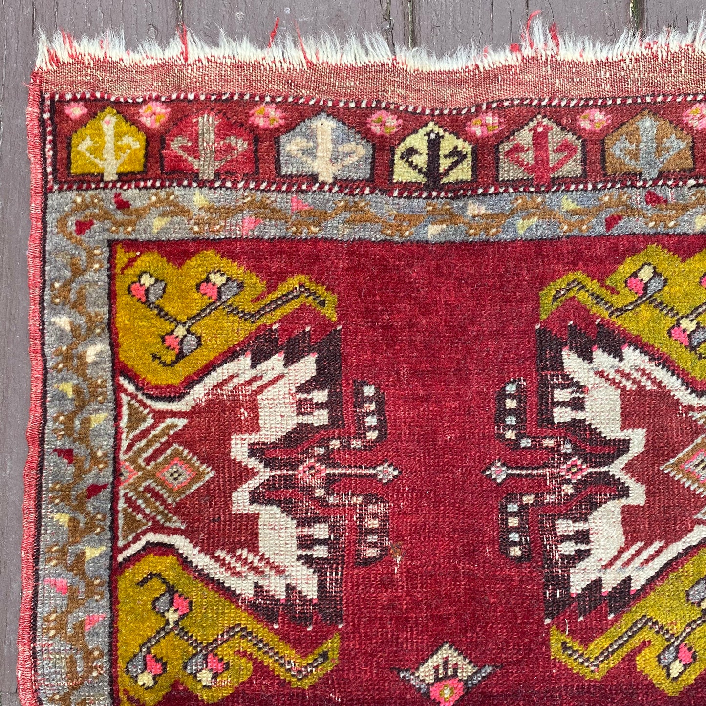 Vintage Rug, 1' 9 x 3' 9 Red
