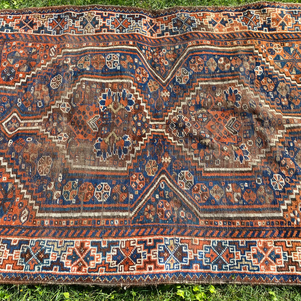 Vintage Rug 4' x 5' 3, Blue