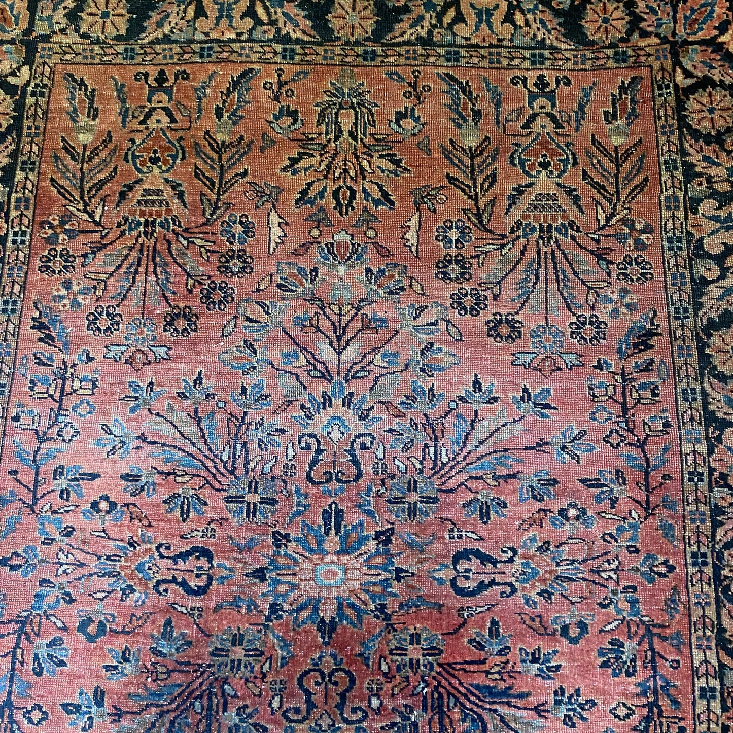 Antique Rug, 3' 7 x 5' Pink