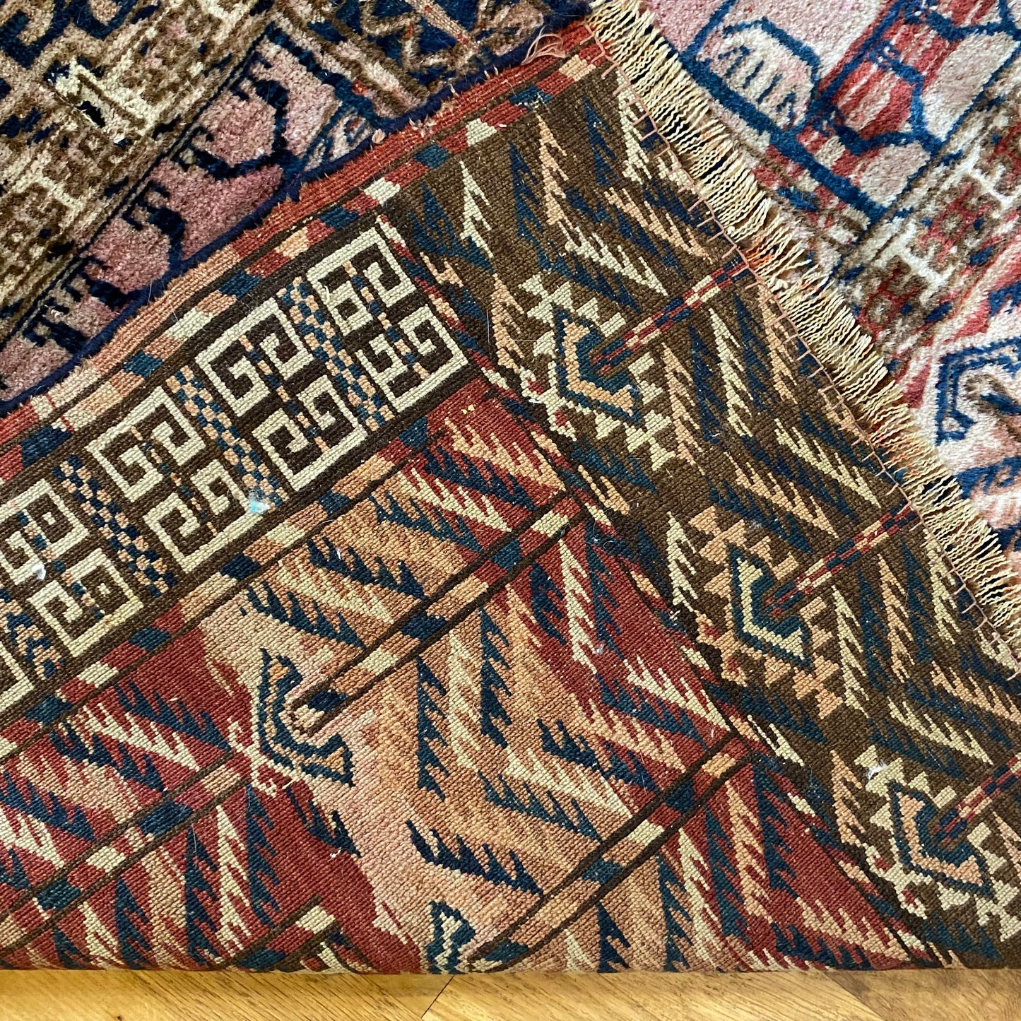 Vintage Rug, 4' x 4' 6 Brown