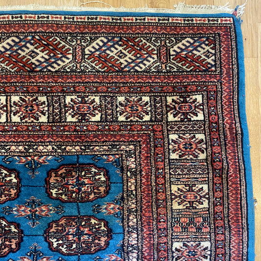Vintage Rug, 4' 4 x 5' 10 Blue