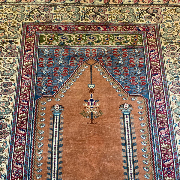 Vintage Rug, 3' 11 x 5' 9 Orange Brown