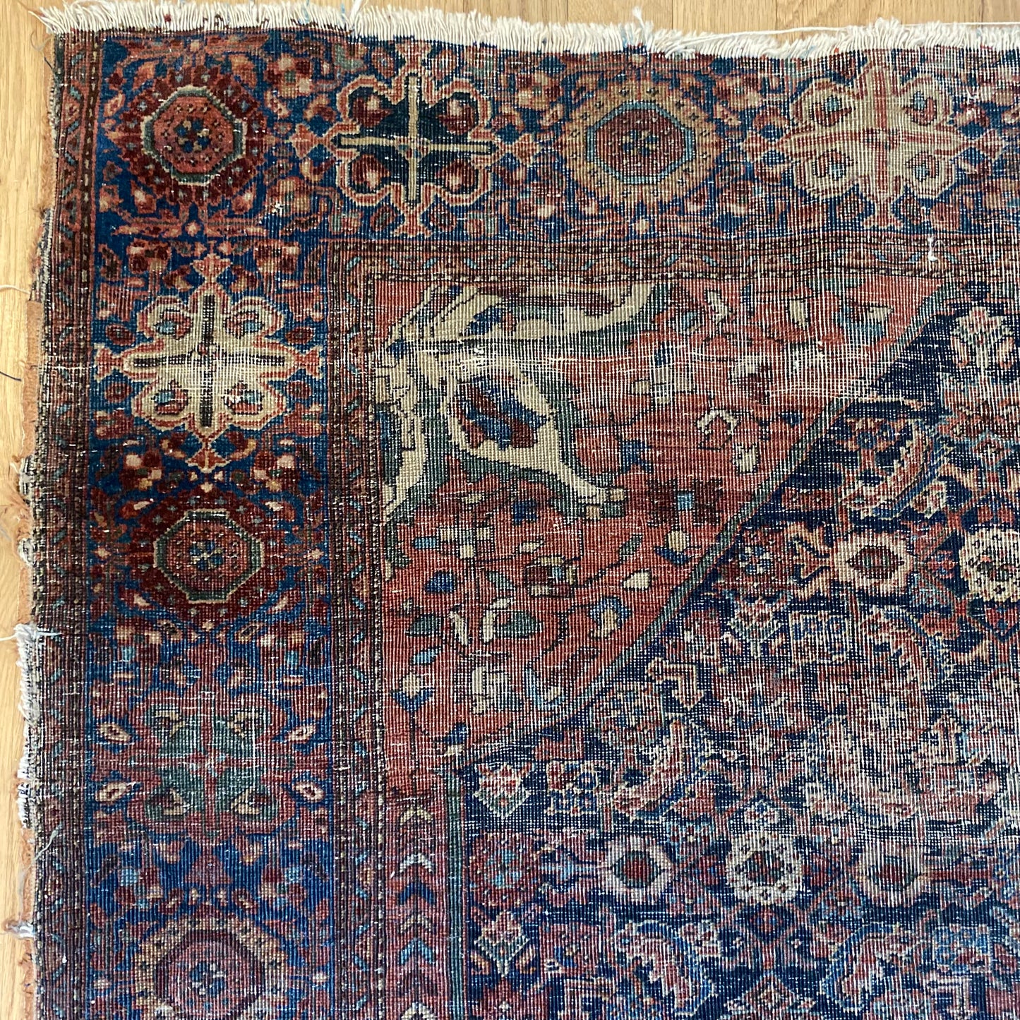 Vintage Rug, 3' 5 x 4' 9 Blue