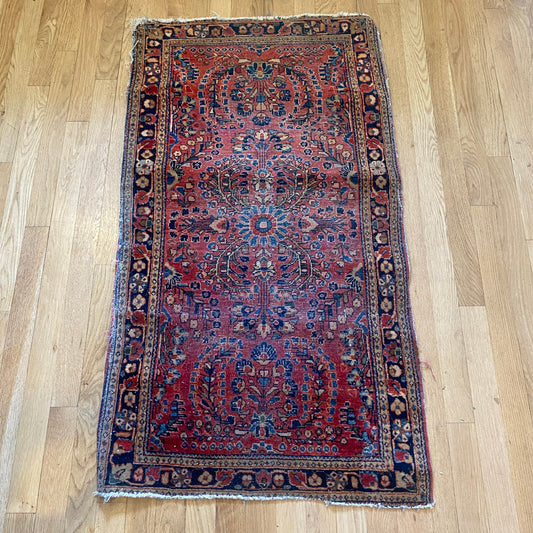 Vintage Rug, 2' 2 x 4' Pink