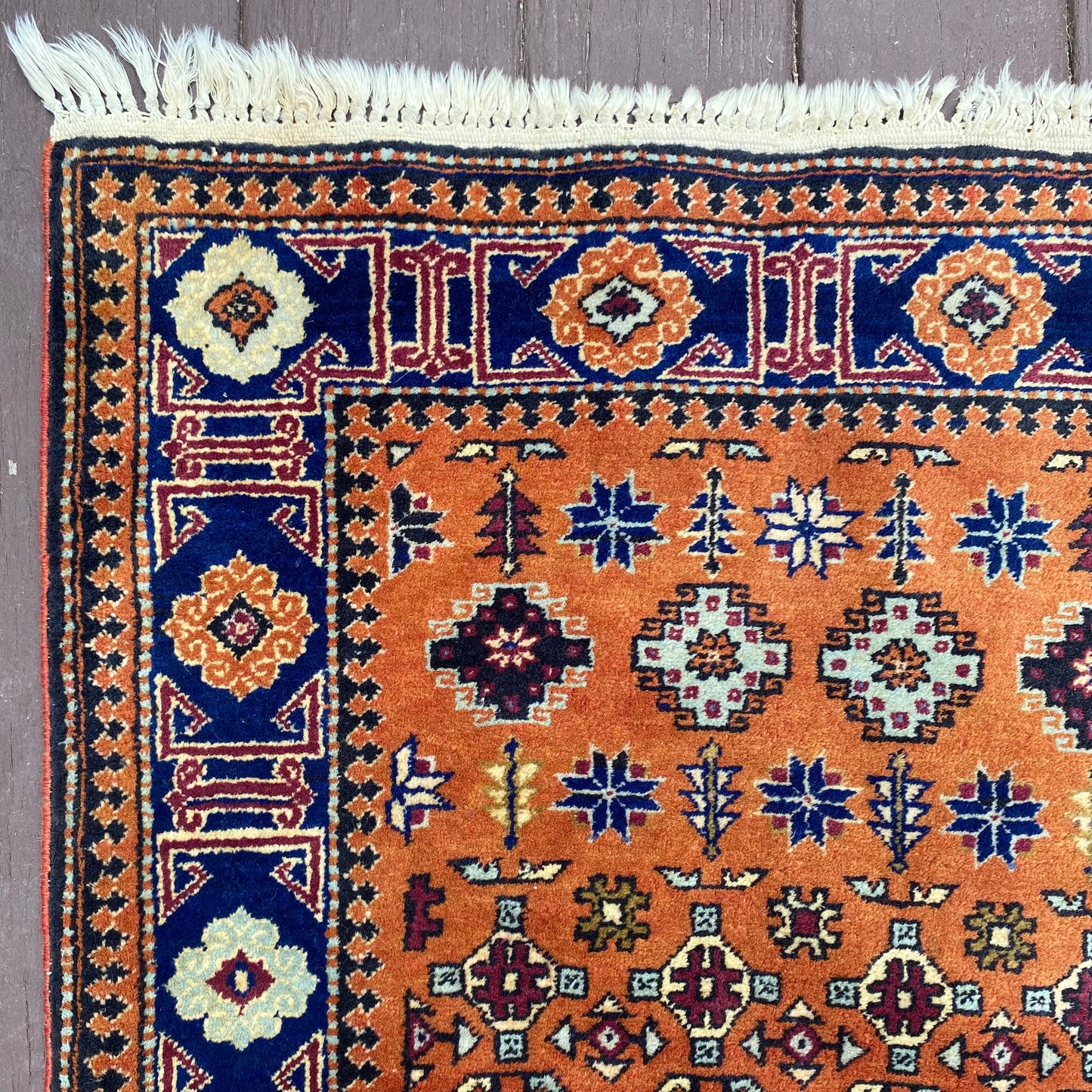 Vintage Rug, 2' 6 x 4' 2 Orange Brown