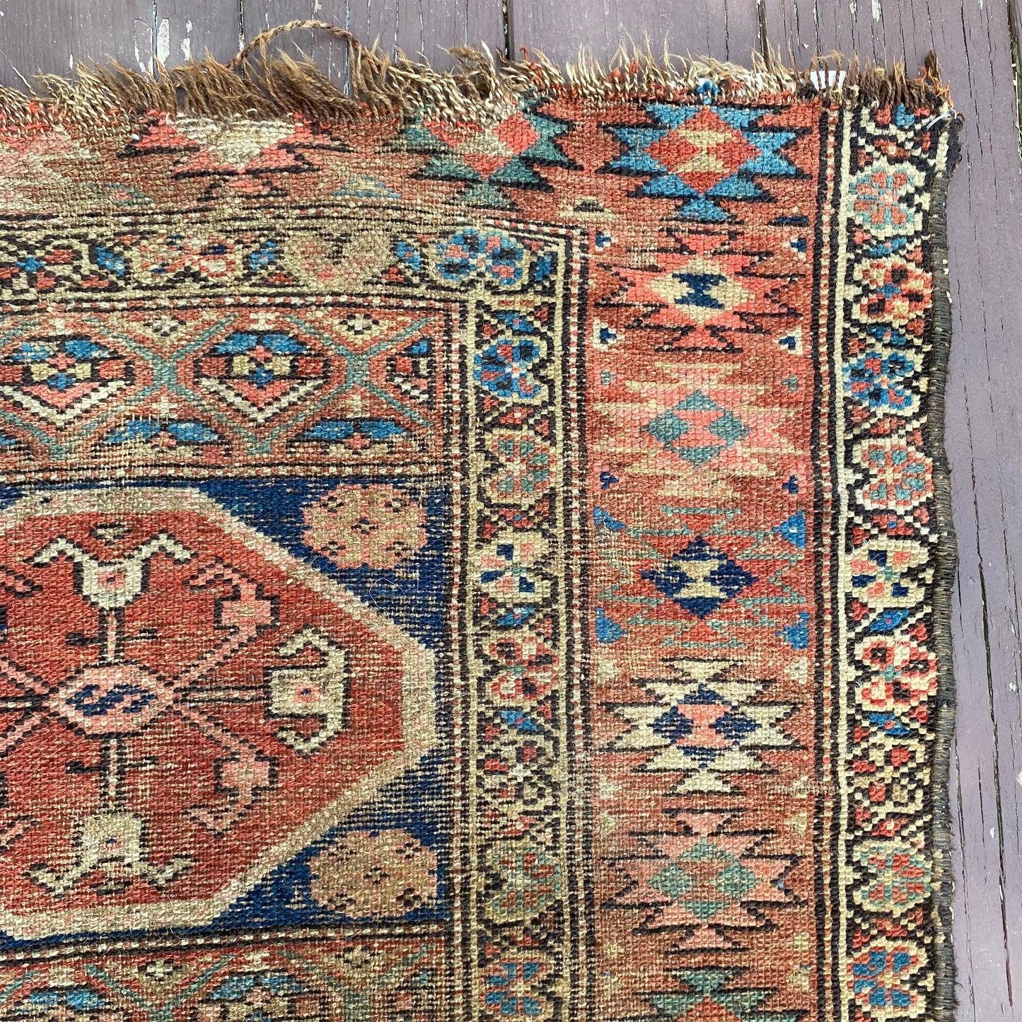 Antique Rug, 3' 1 x 4' 8 Blue