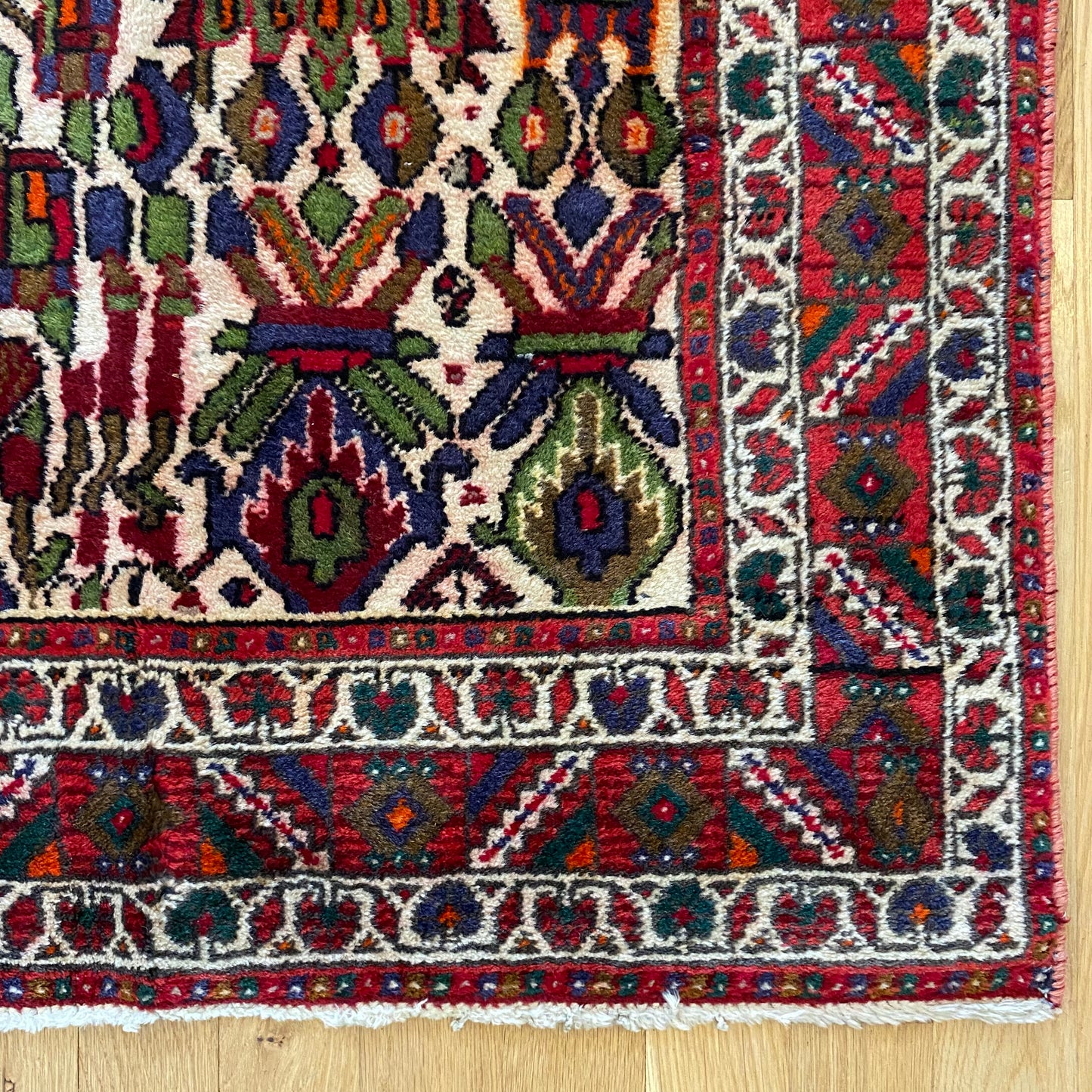 Vintage Rug, 3' 1 x 4' 8 White