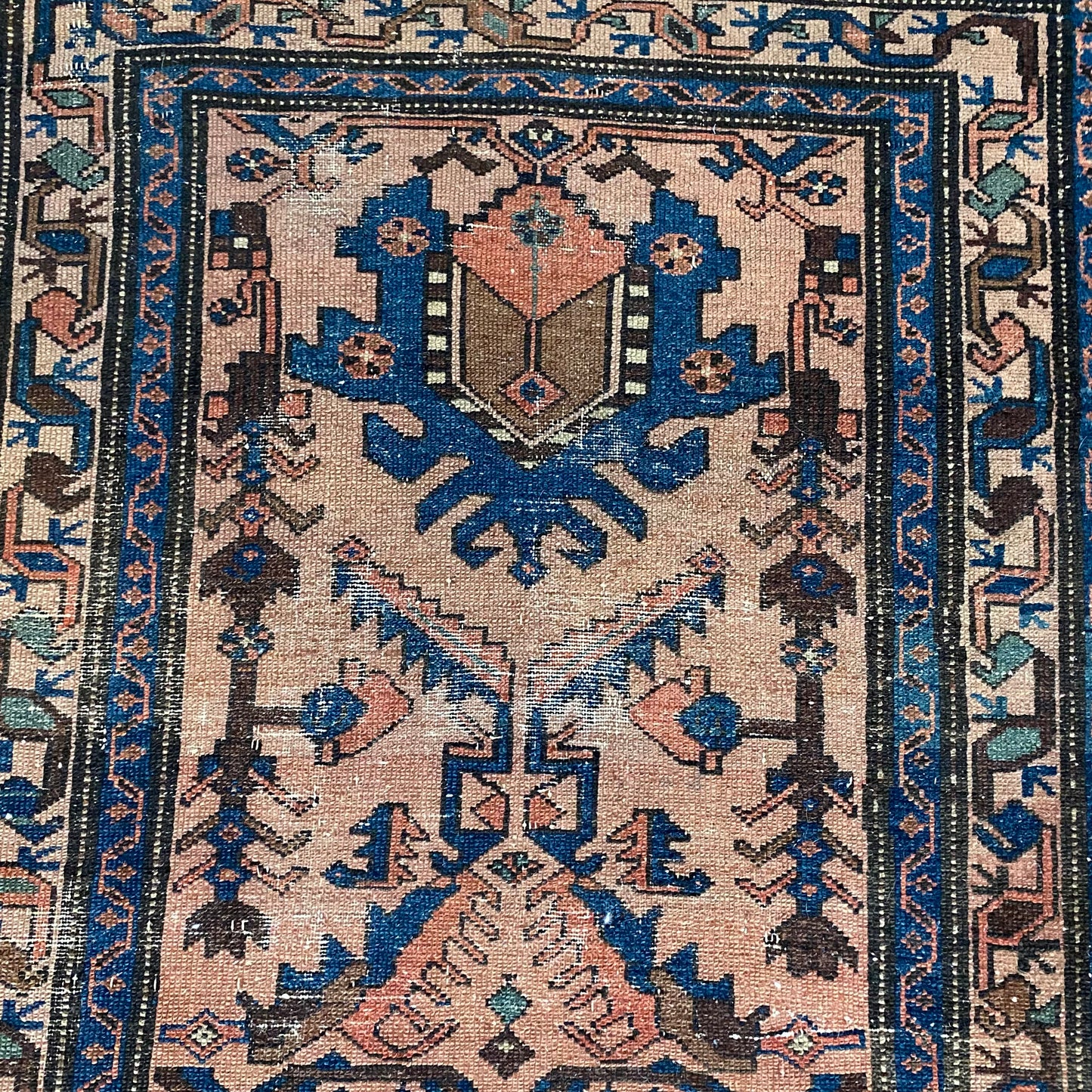 RESERVED Persian Rug, 3' 7 x 6' 4 Vintage Dusty Rose