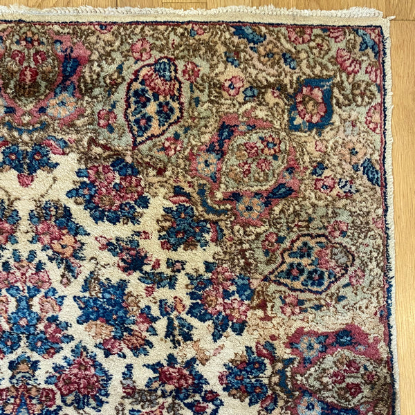 Vintage Rug, 3' x 4' 11 Cream