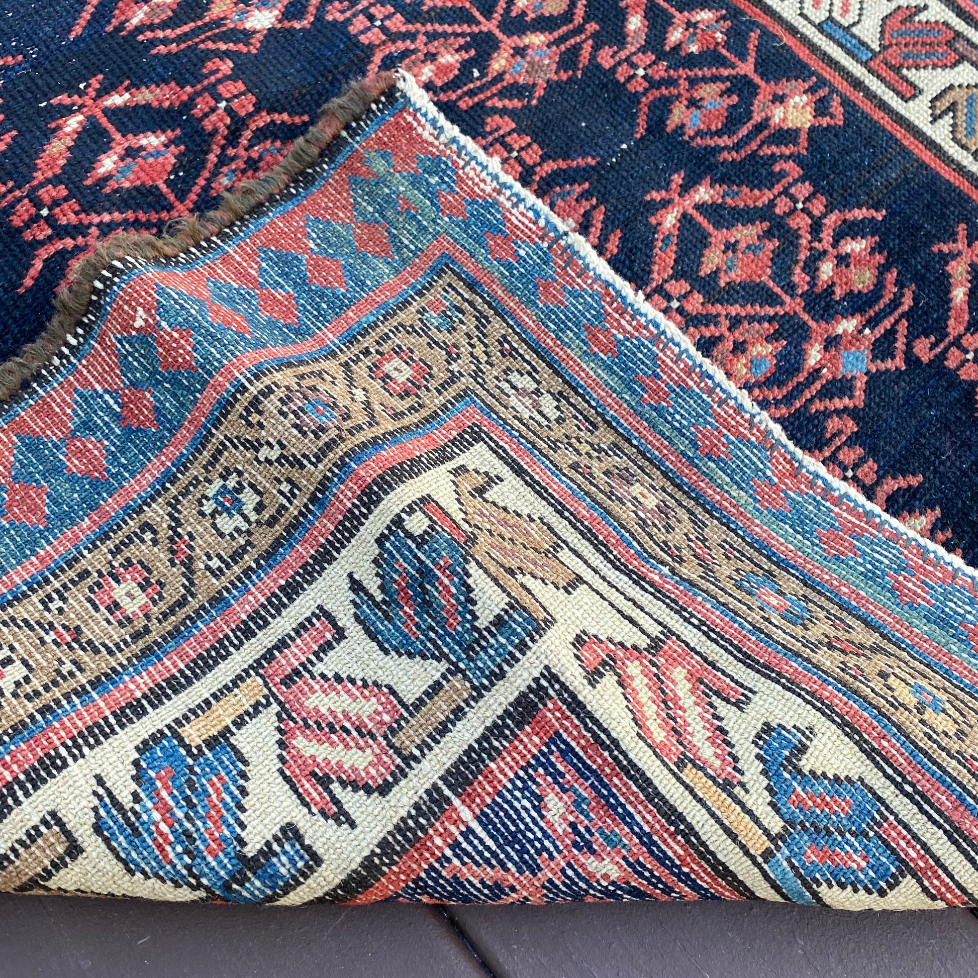 Vintage Rug, 3' 2 x 4' 11 Blue - Jessie's Oriental Rugs