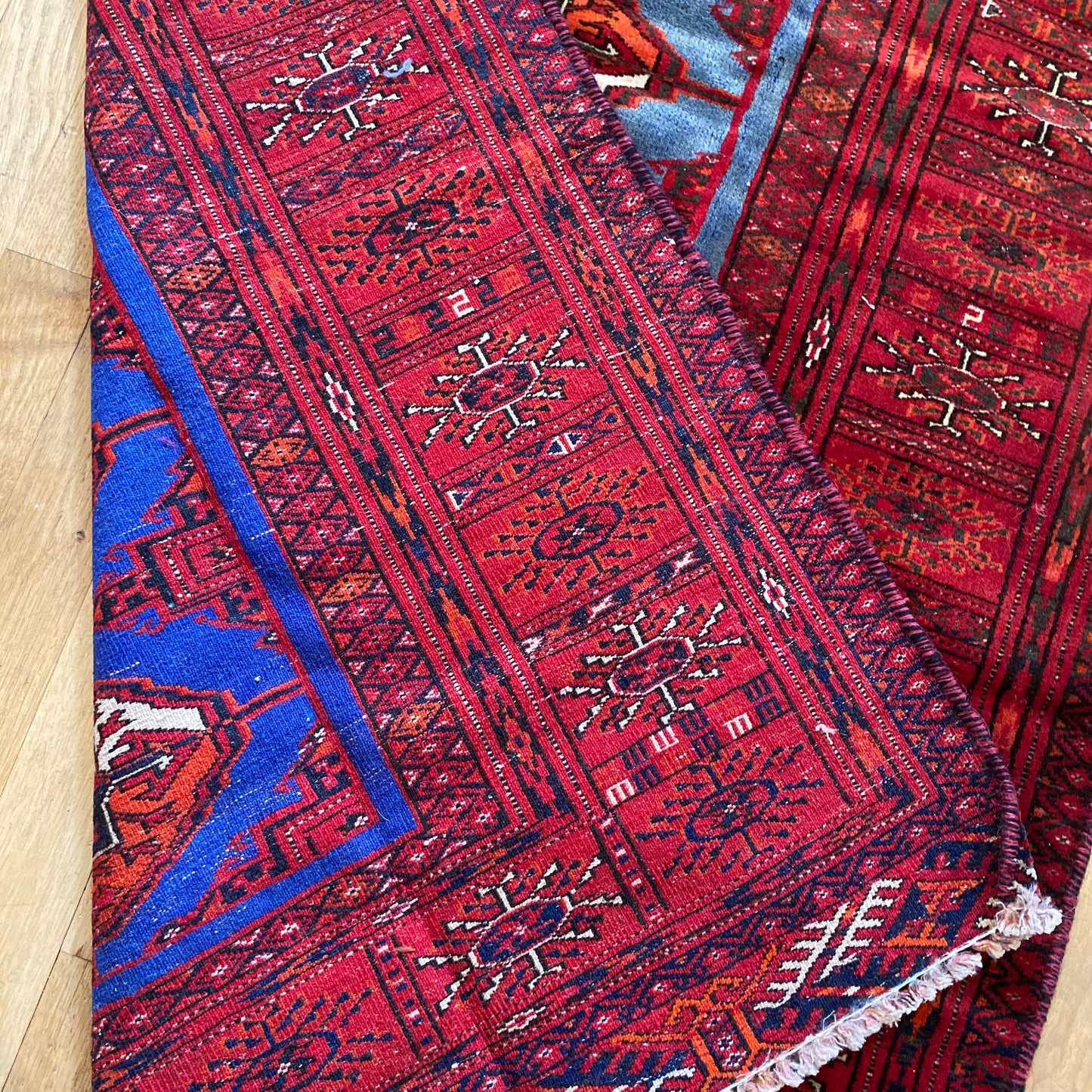 Vintage Rug, 3' x 4' Blue