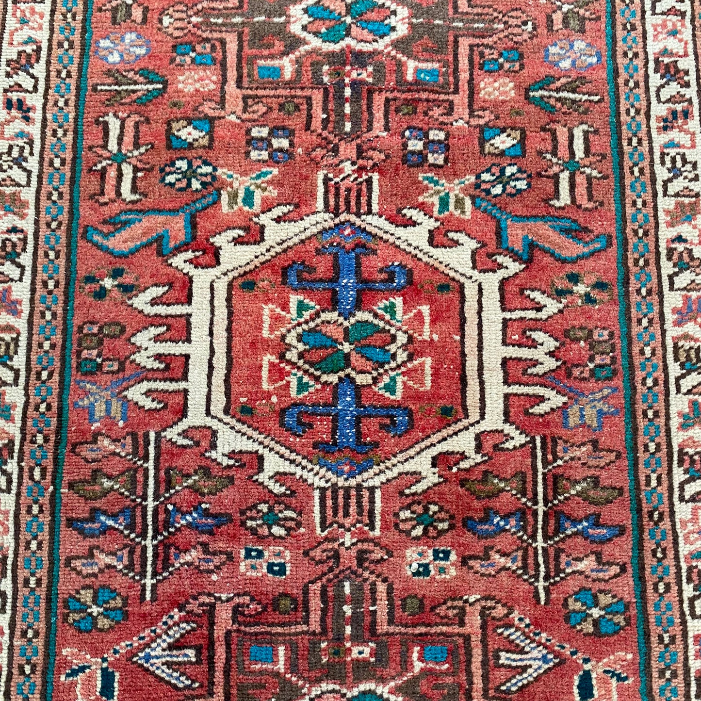 Vintage Rug, 2' x 3' 1 Red