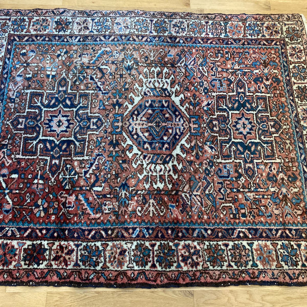 Vintage Rug, 3' 10 x 4' 10 Red