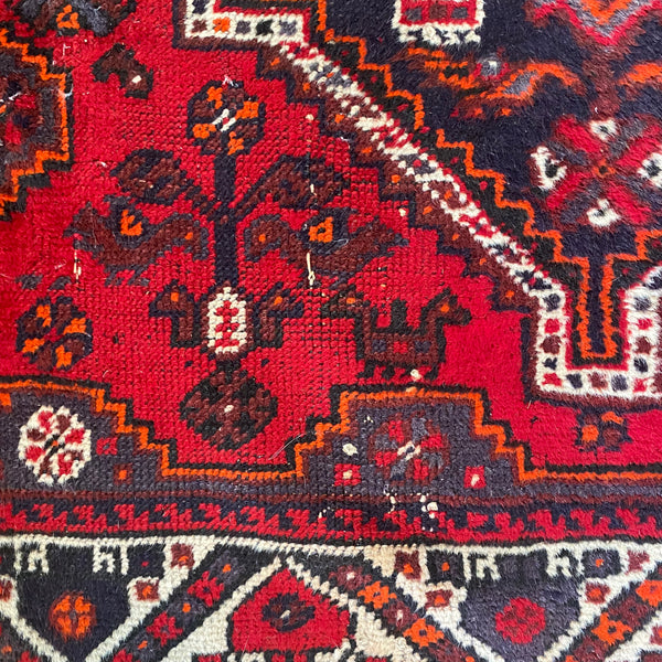 Vintage Rug, 3' 5 x 9' 5 Red