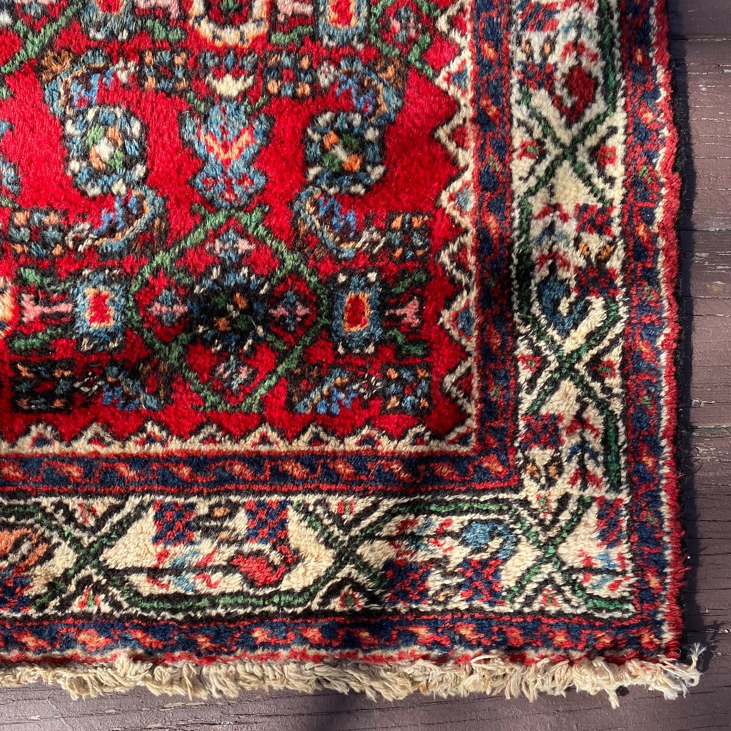 Vintage Rug, 3' 4 x 5' Red
