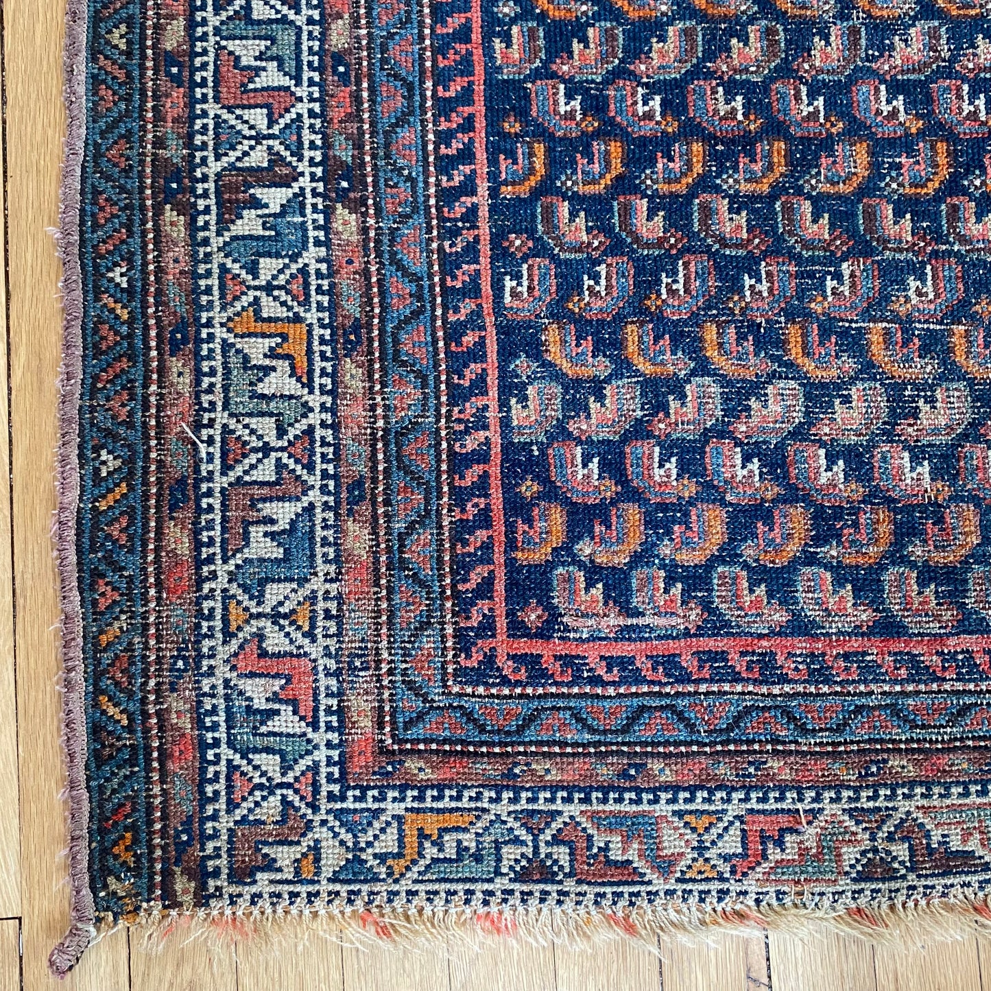 Persian Malayer Rug, 3' 9 x 6' 1 Blue Vintage
