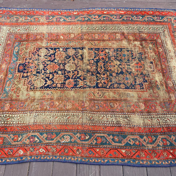 Vintage Rug, 4' 8 x 6' 9 Blue