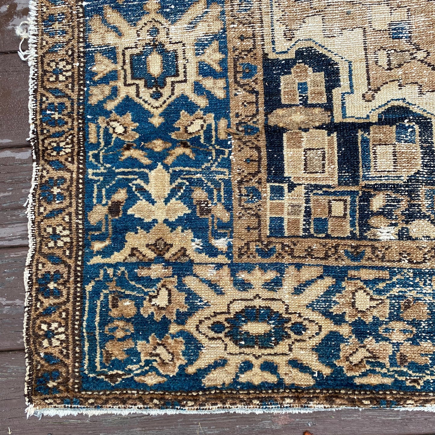 Vintage Rug, 4' 4 x 6' 8 Blue