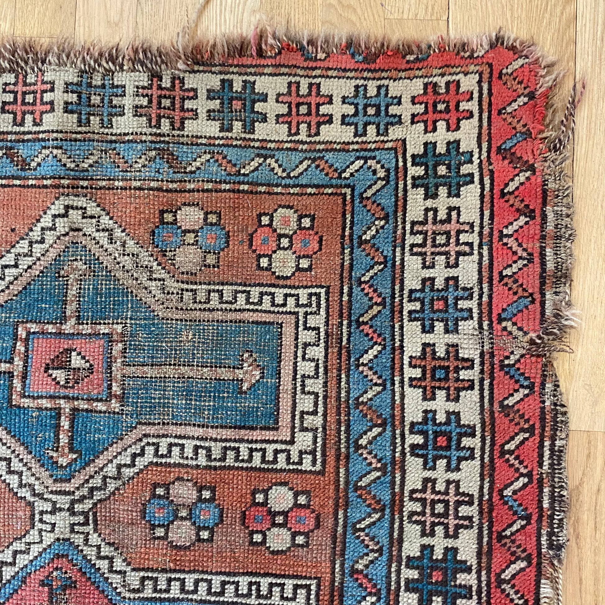 Caucasian Rug, 2' 11 x 3' 10 Antique Brown - Jessie's Oriental Rugs