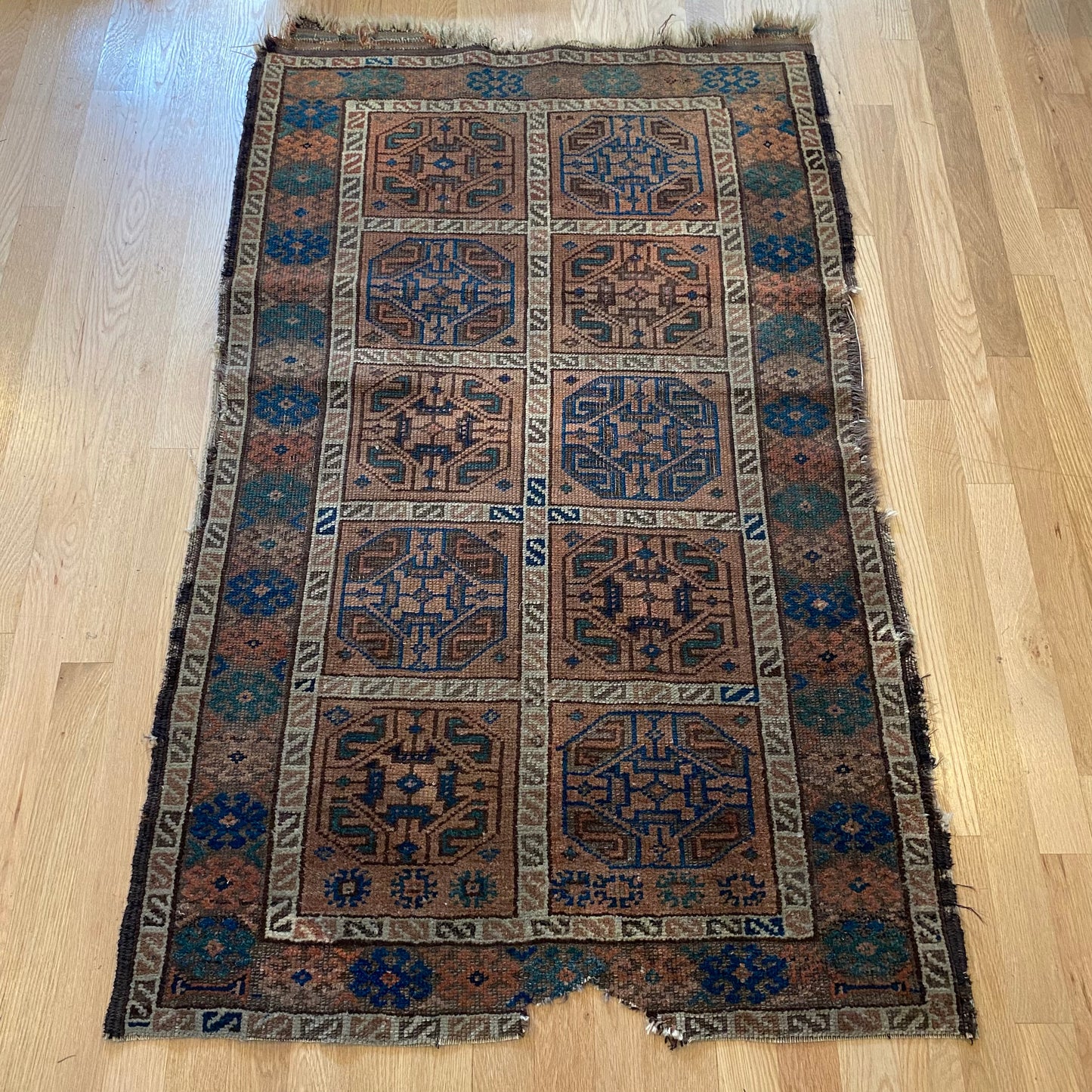 Antique Rug, 2' 9 x 4' 7 Brown