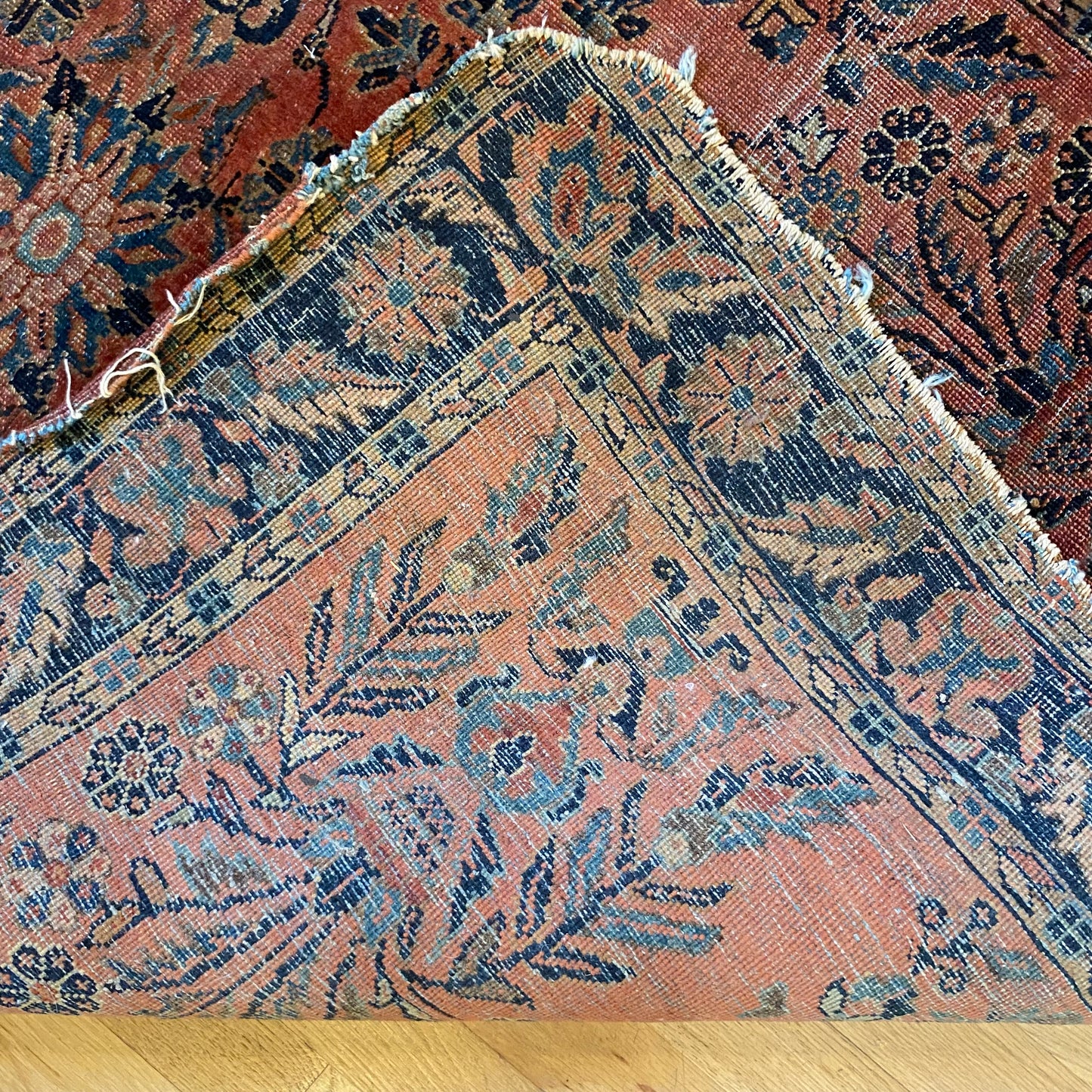 Antique Rug, 3' 7 x 5' Pink