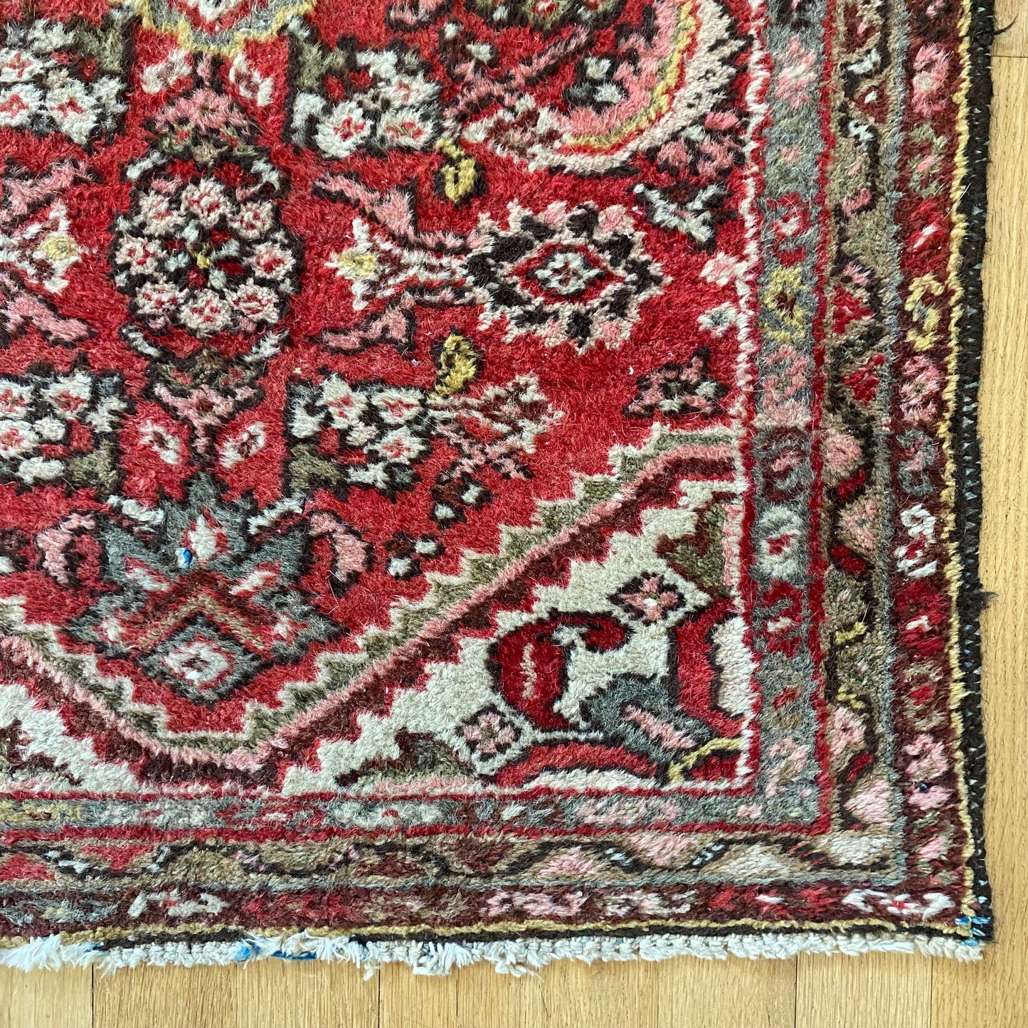 Vintage Rug, 2' x 2' 11 Red