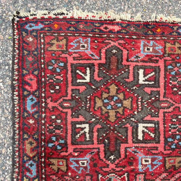 Vintage Rug, 1' 9 x 5' 2 Red