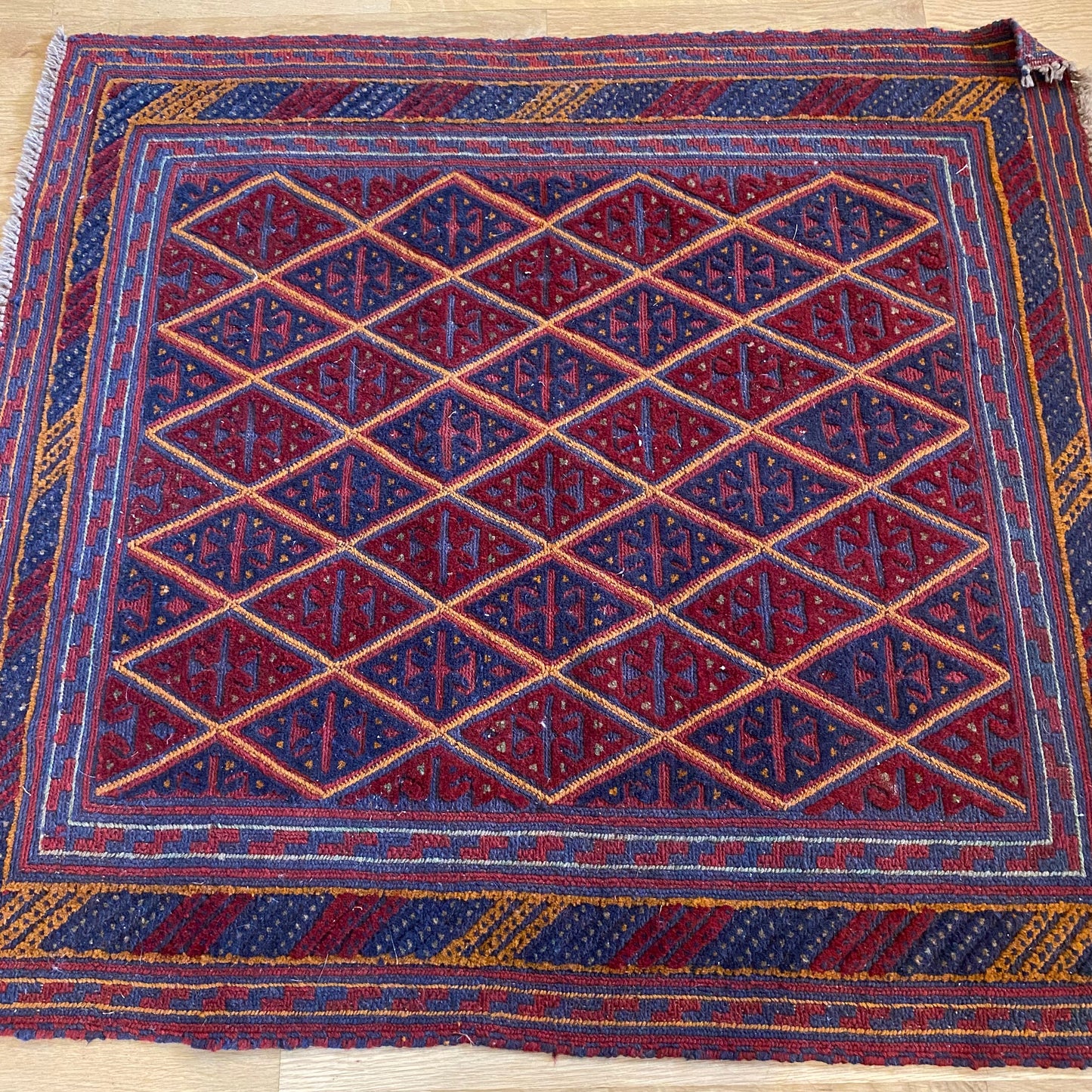 Vintage Rug, 3' 9 x 4' 2 Blue