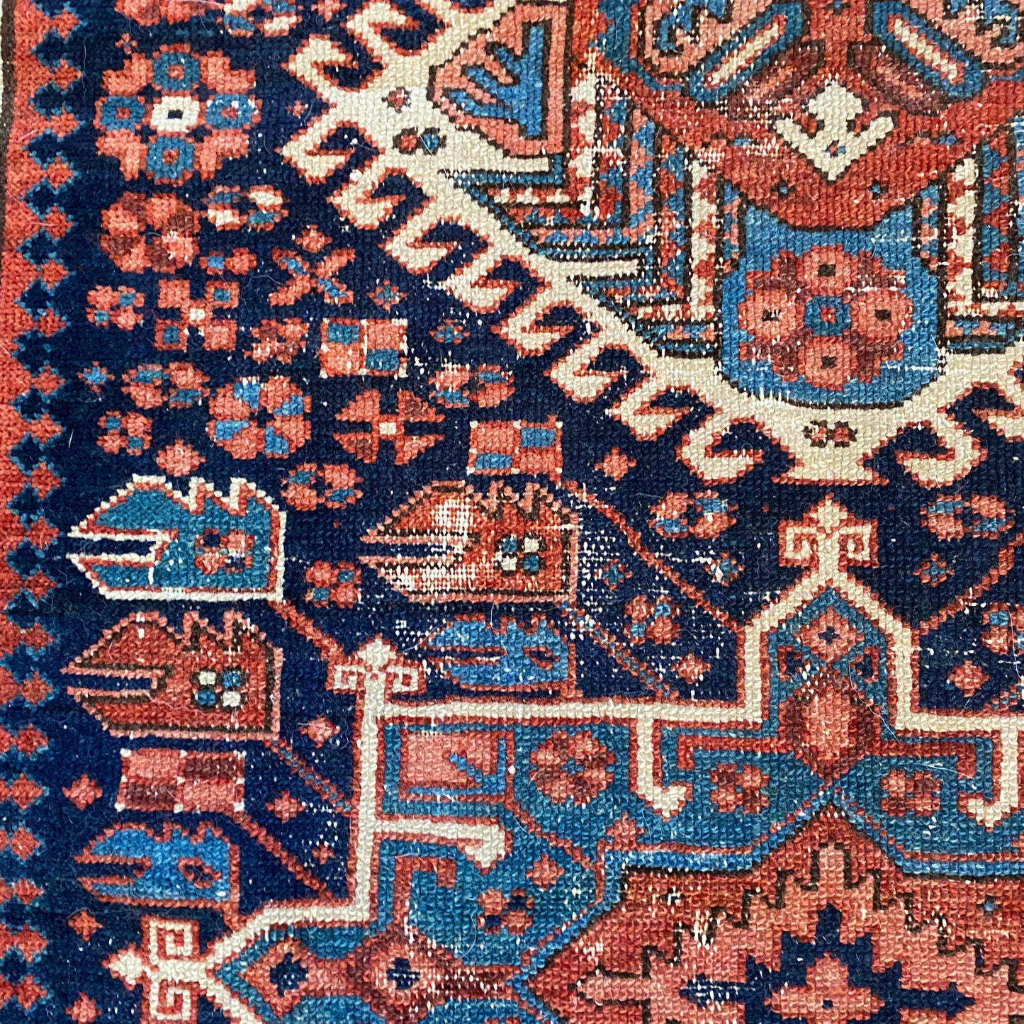Vintage Rug, 3' 7 x 4' 6 Blue