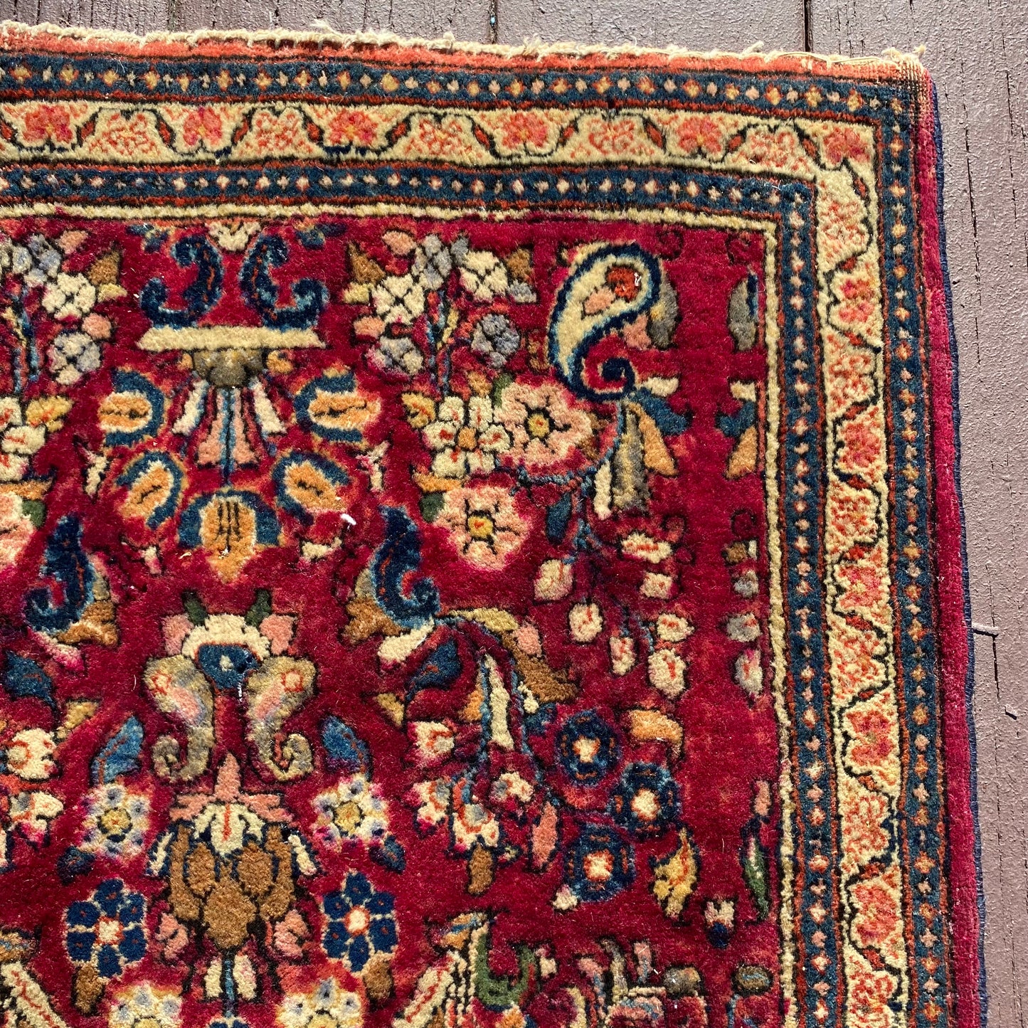 Vintage Rug, 2' 1 x 4' 1 Dark Pink