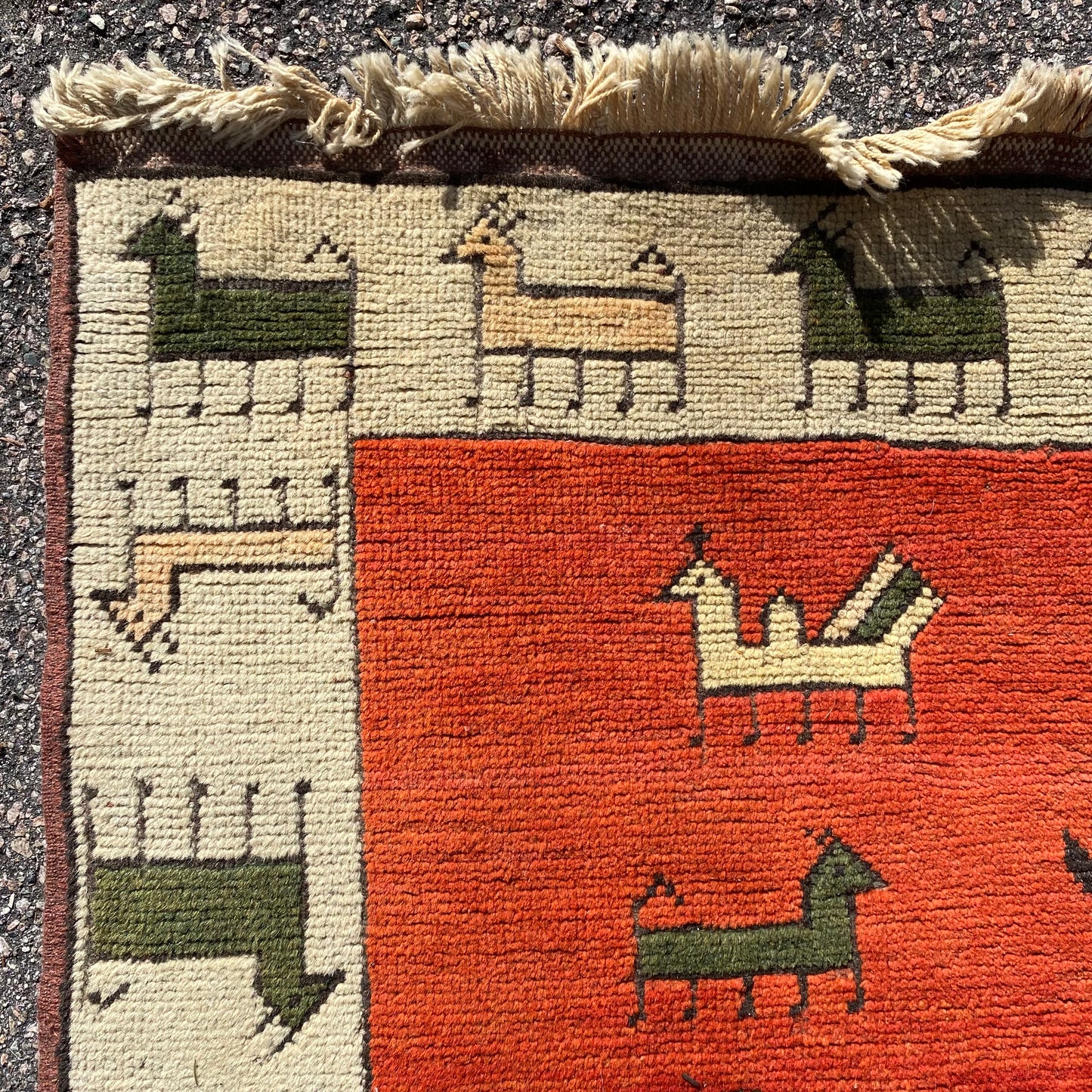 Vintage Rug, 4' 6 x 6' 8 Orange