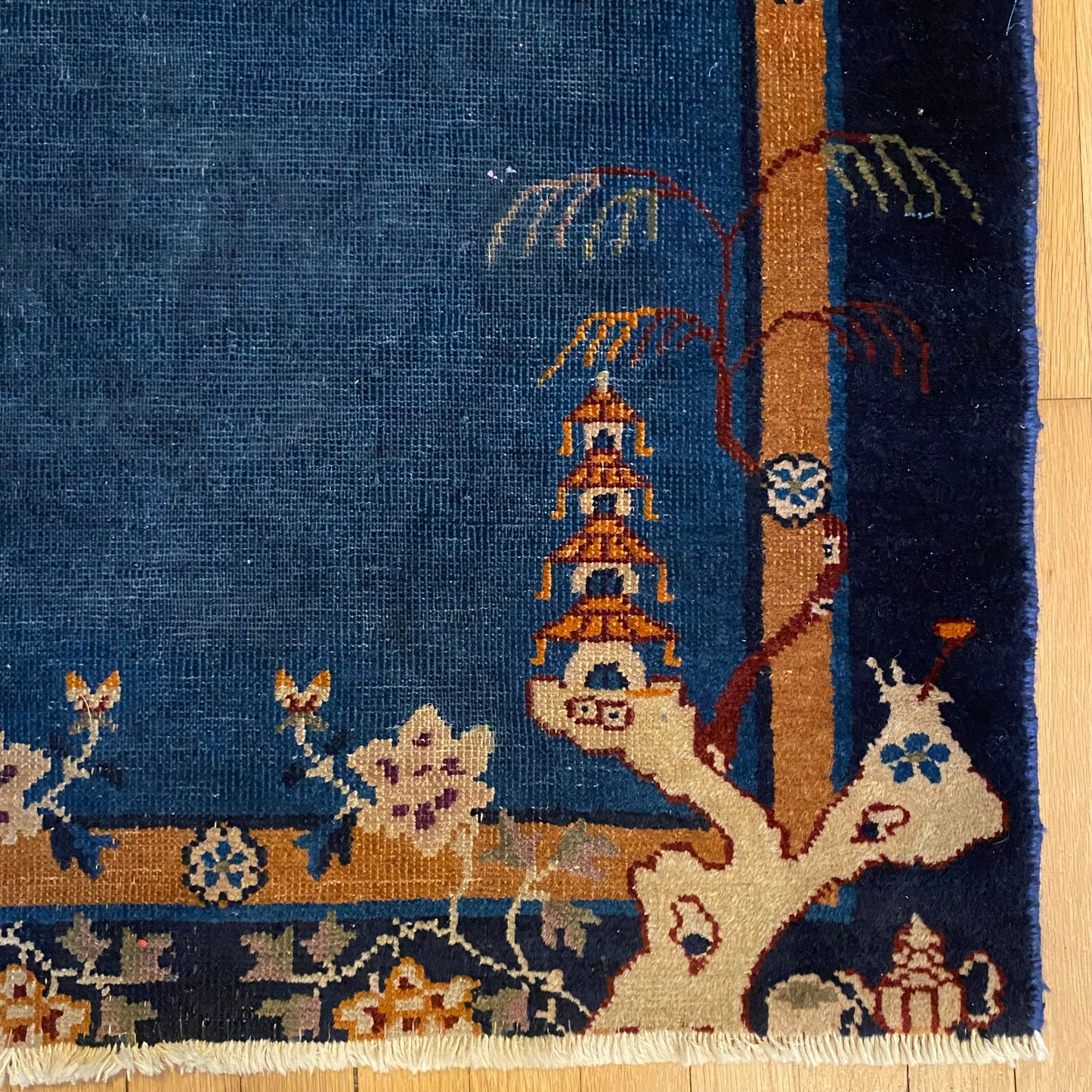 Peking Chinese Rug, 2' 10 x 5' 7 Blue Vintage