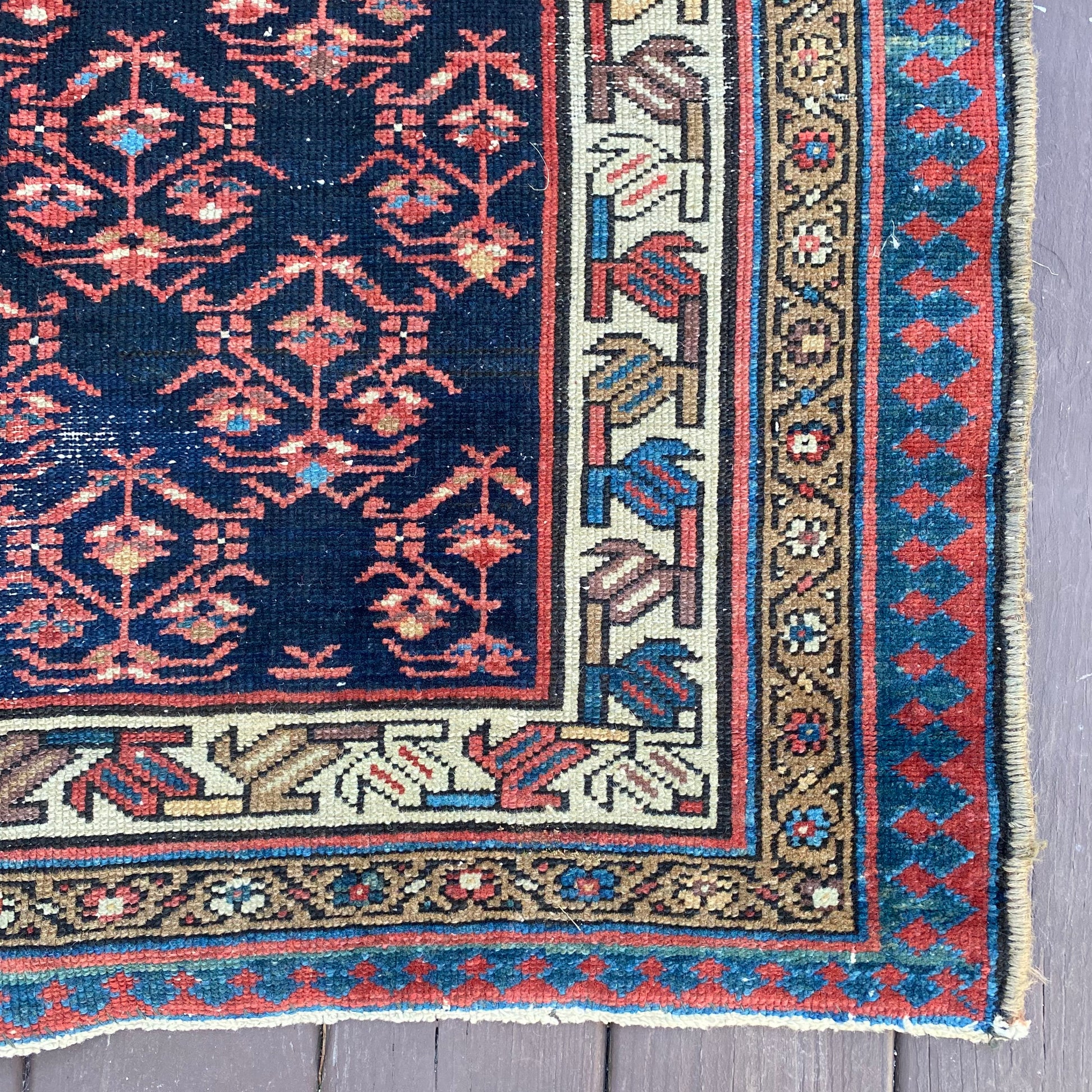 Vintage Rug, 3' 2 x 4' 11 Blue - Jessie's Oriental Rugs