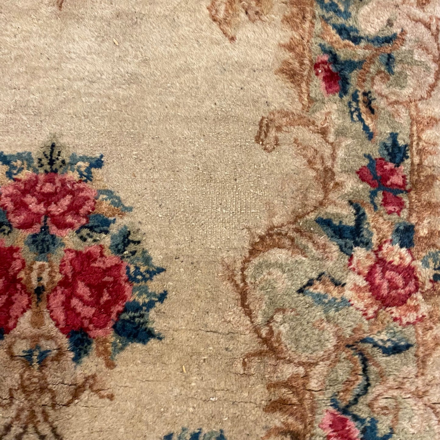 Vintage Rug, 2' x 6' Cream