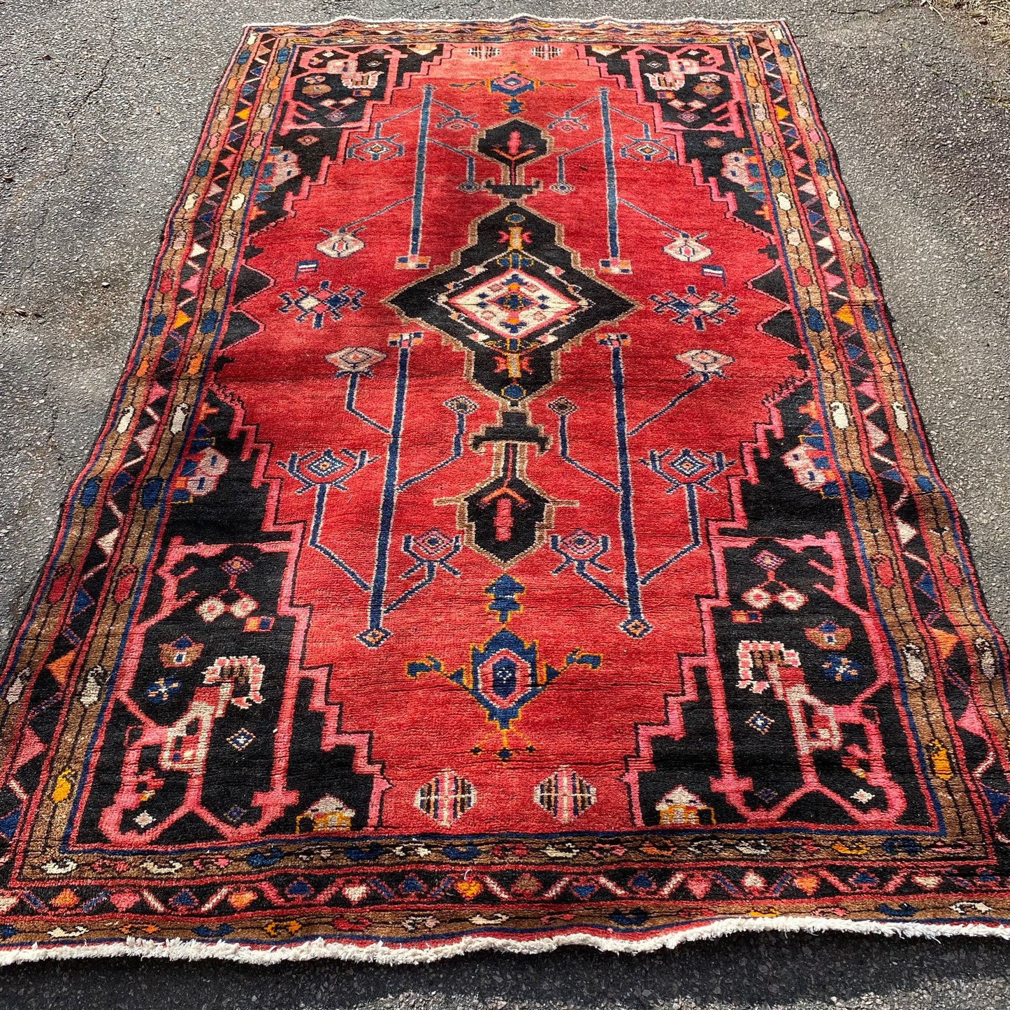 Vintage Rug, 5' x 8' 3 Red