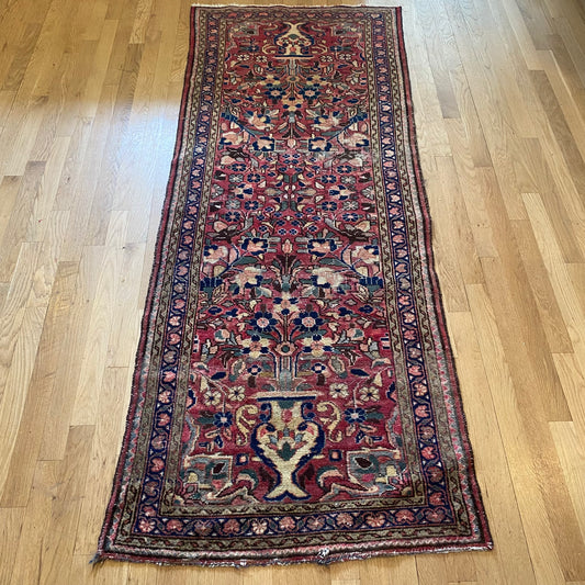 Vintage Rug, 2' 8 x 6' 8 Dark Rose Runner
