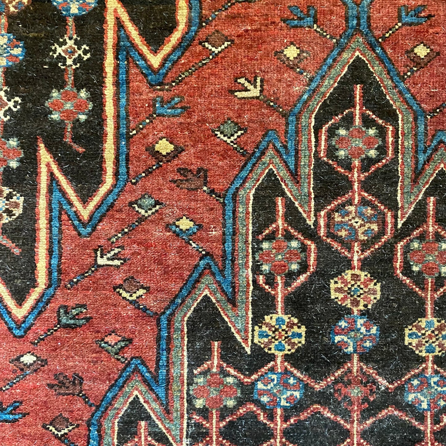 Vintage Rug, 4' 5 x 6' 10 Red Orange