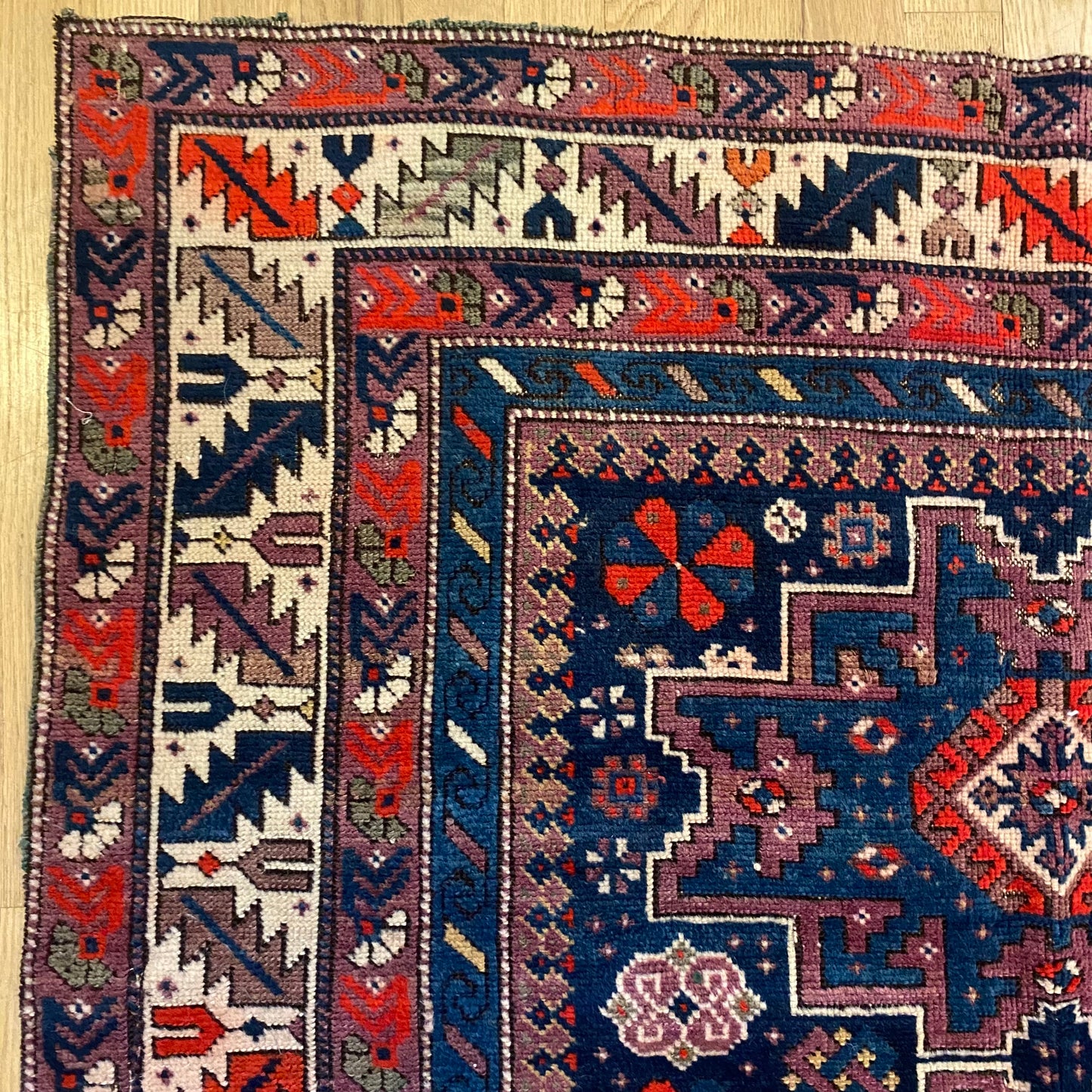 Antique Rug, 3' 7 x 4' 7 Blue