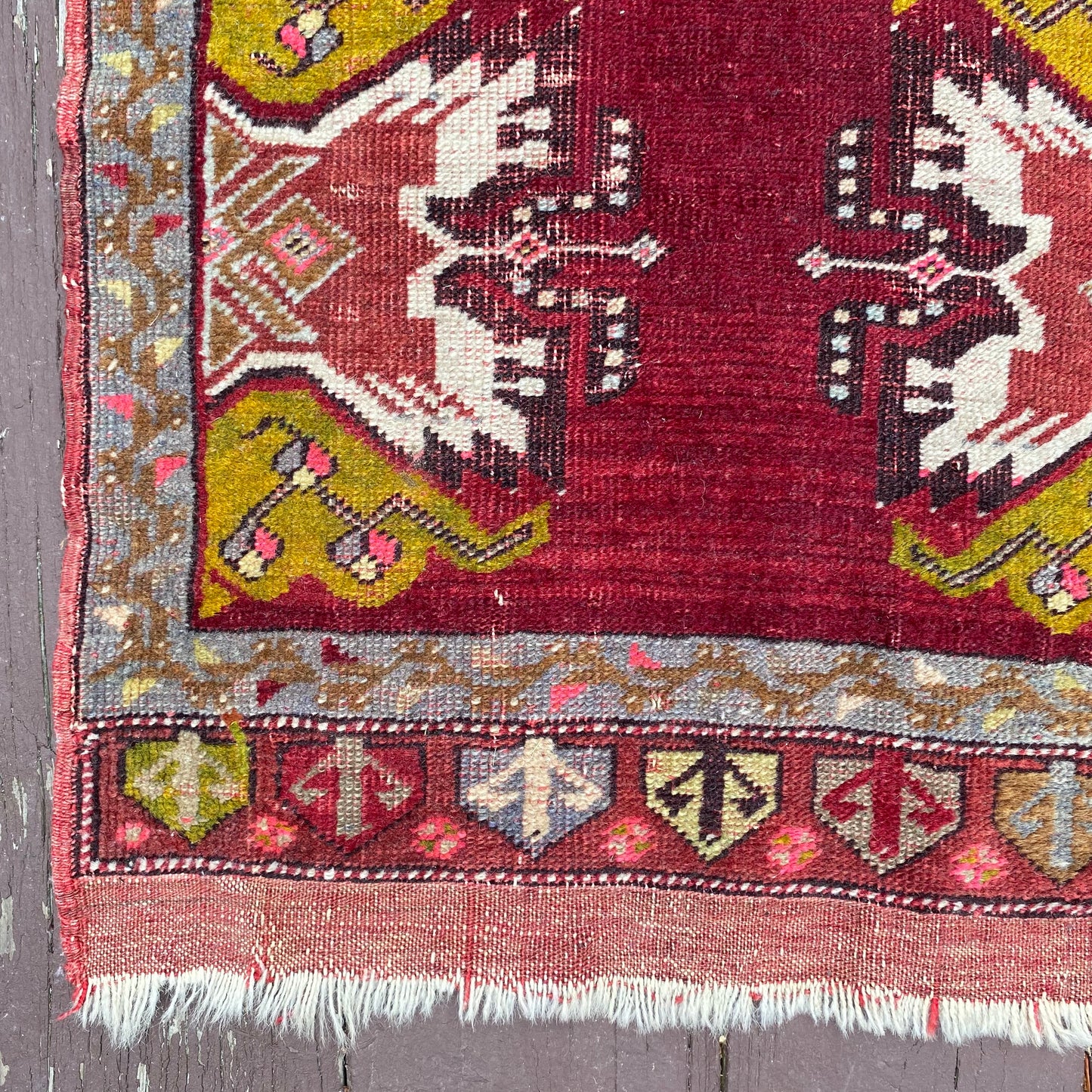 Vintage Rug, 1' 9 x 3' 9 Red