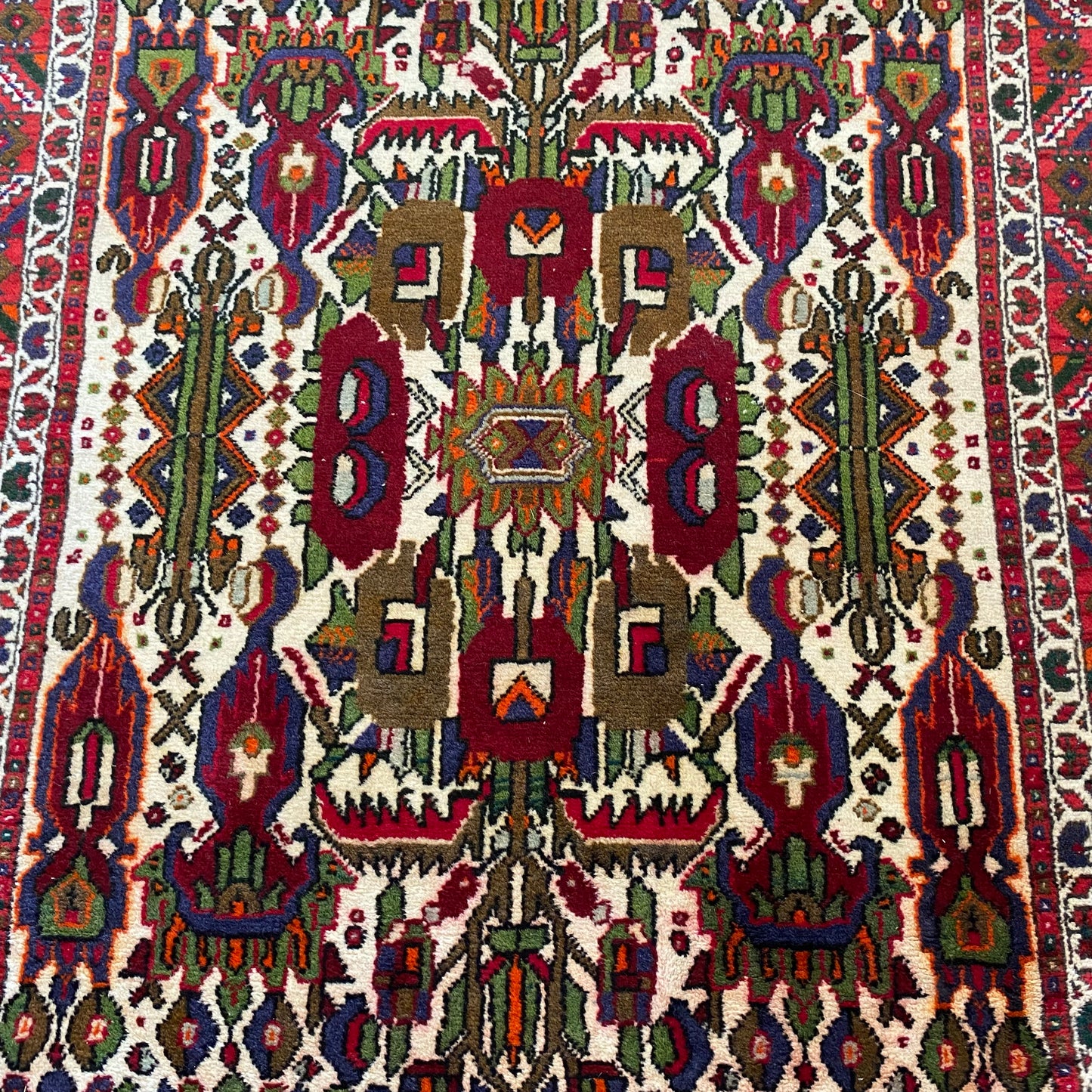 Vintage Rug, 3' 1 x 4' 8 White