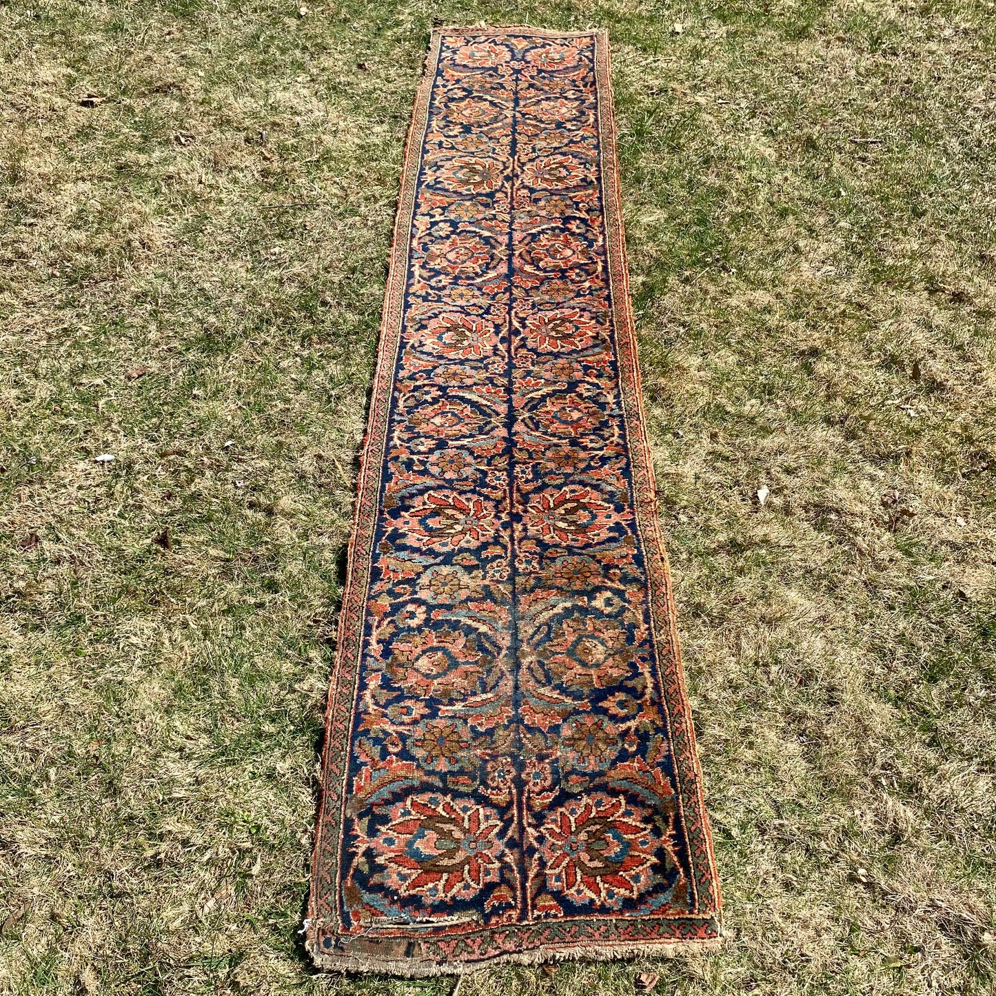 Vintage Rug, 1' 8 x 8' 1 Blue Runner