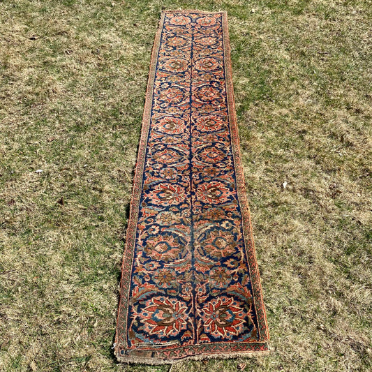 Vintage Rug, 1' 8 x 8' 1 Blue Runner