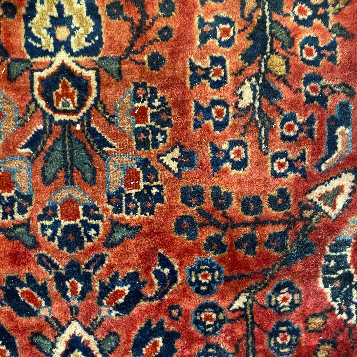 Vintage Rug, 2' x 4' 2 Dark Rose