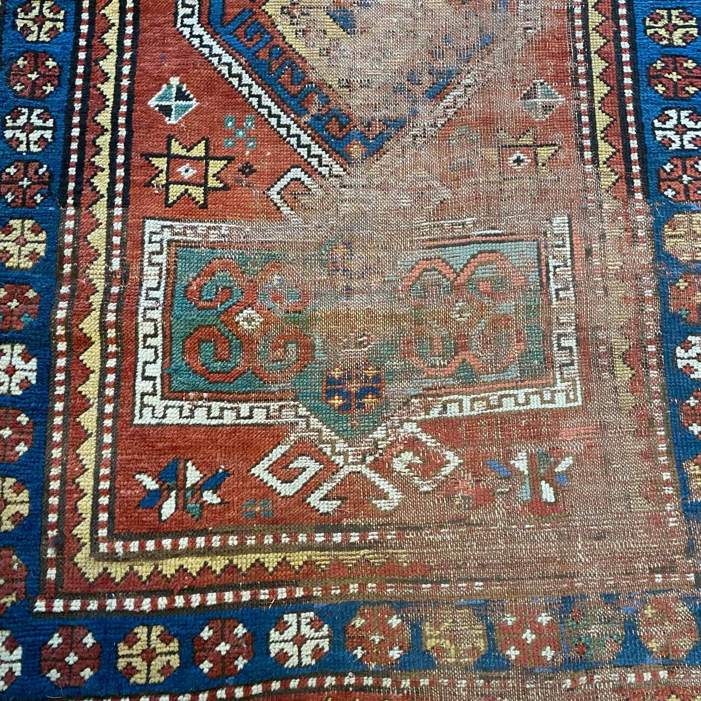 Antique Rug, 3' 1 x 5' 9 Red Brown