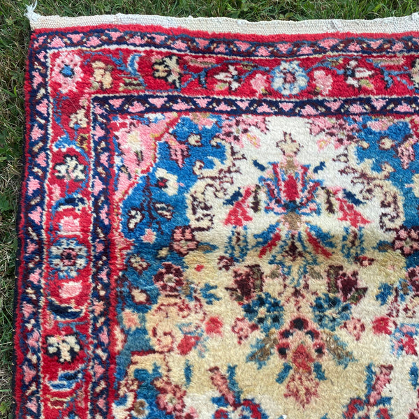 Vintage Rug, 2' 4 x 16' 11 White