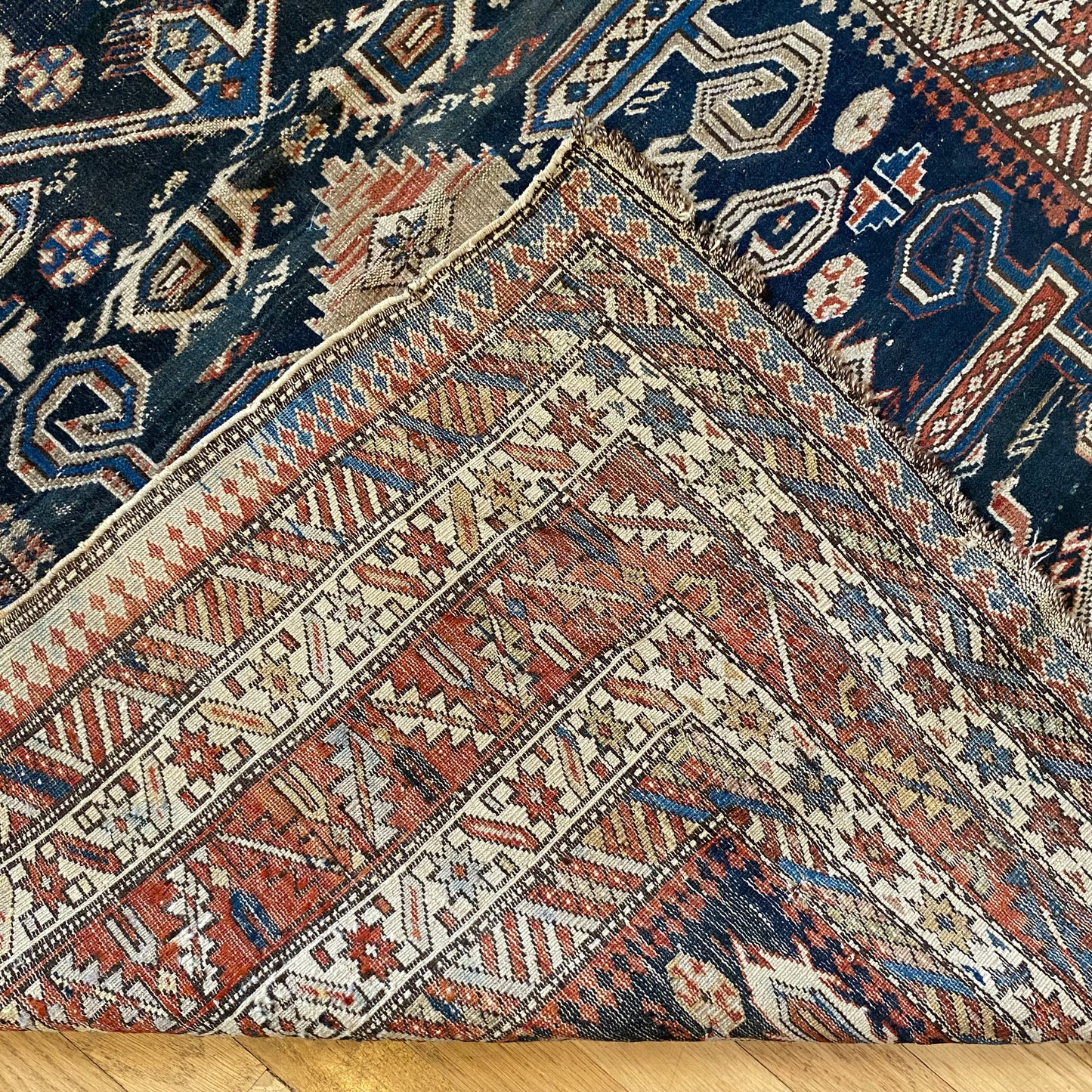 Vintage Rug, 4' 2 x 6' 1 Blue