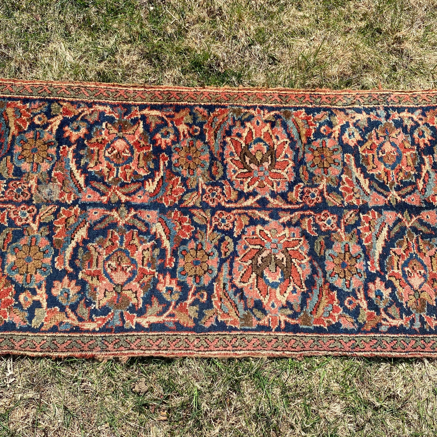 Vintage Rug, 1' 8 x 8' 1 Blue Runner